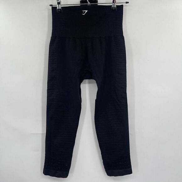 Gymshark Women's Vital Seamless Leggings in Black Marl Size Small - Picture 5 of 7